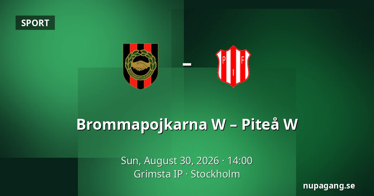 Brommapojkarna W – Piteå W — Grimsta IP, Stockholm