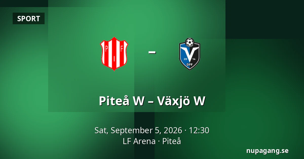 Piteå W – Växjö W — LF Arena, Piteå