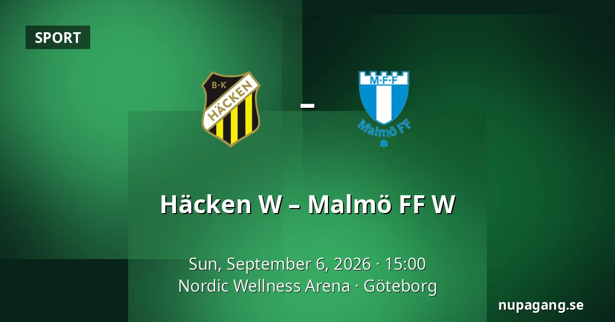 Häcken W – Malmö FF W — Nordic Wellness Arena, Gothenburg