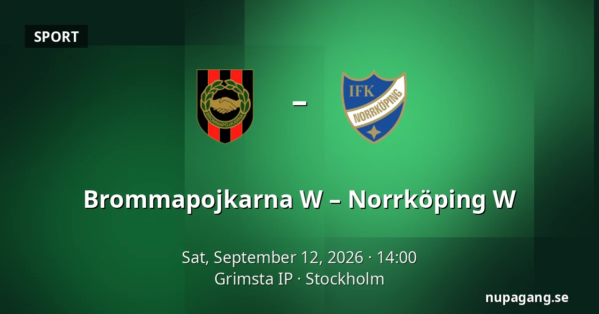 Brommapojkarna W – Norrköping W — Grimsta IP, Stockholm