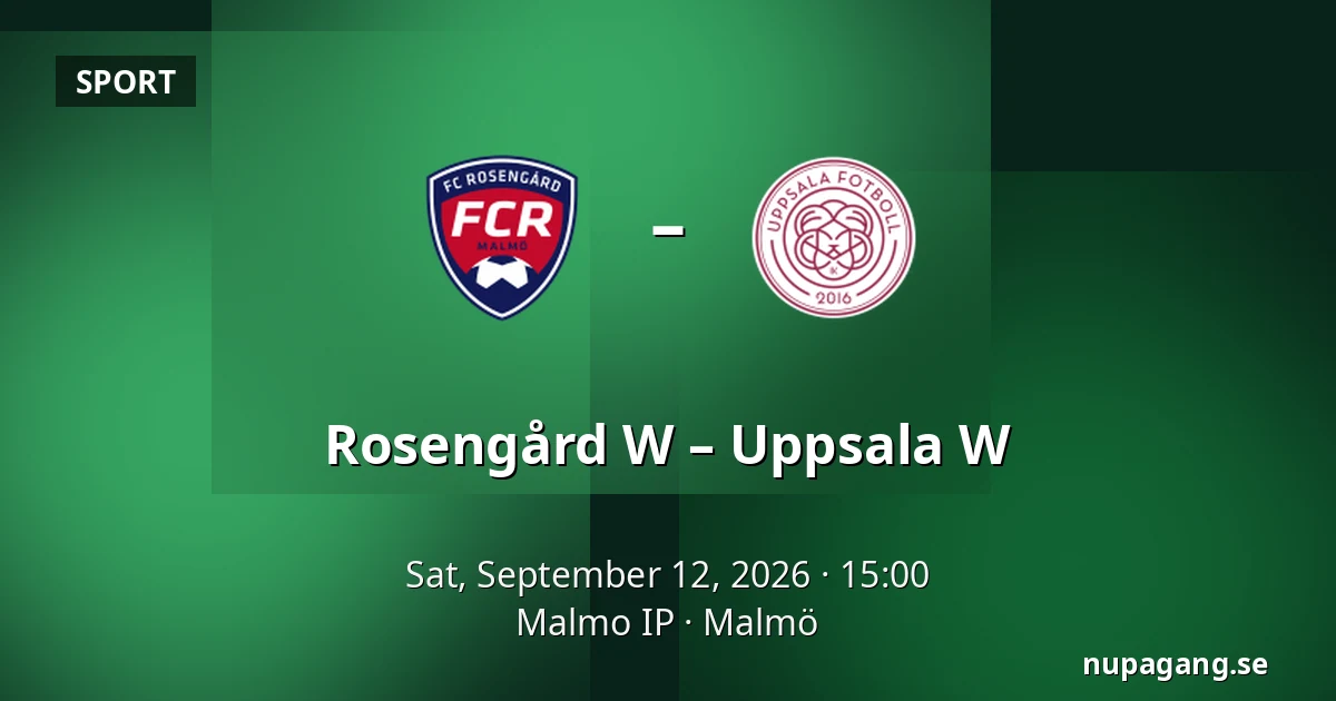 Rosengård W – Uppsala W — Malmo IP, Malmö