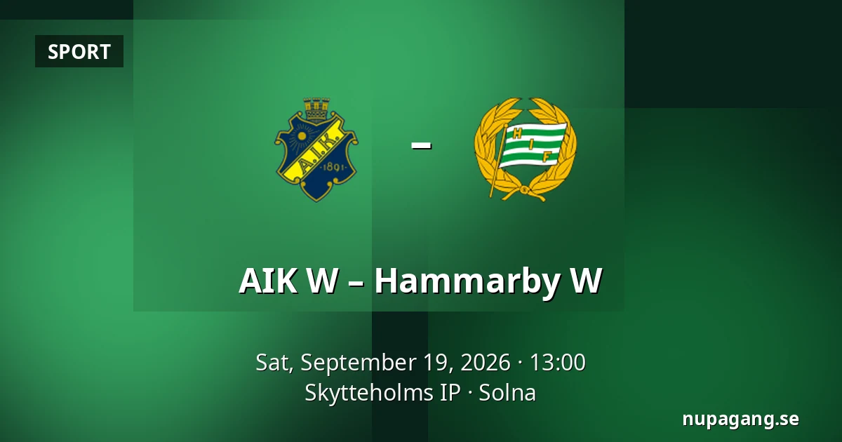 AIK W – Hammarby W — Skytteholms IP, Solna