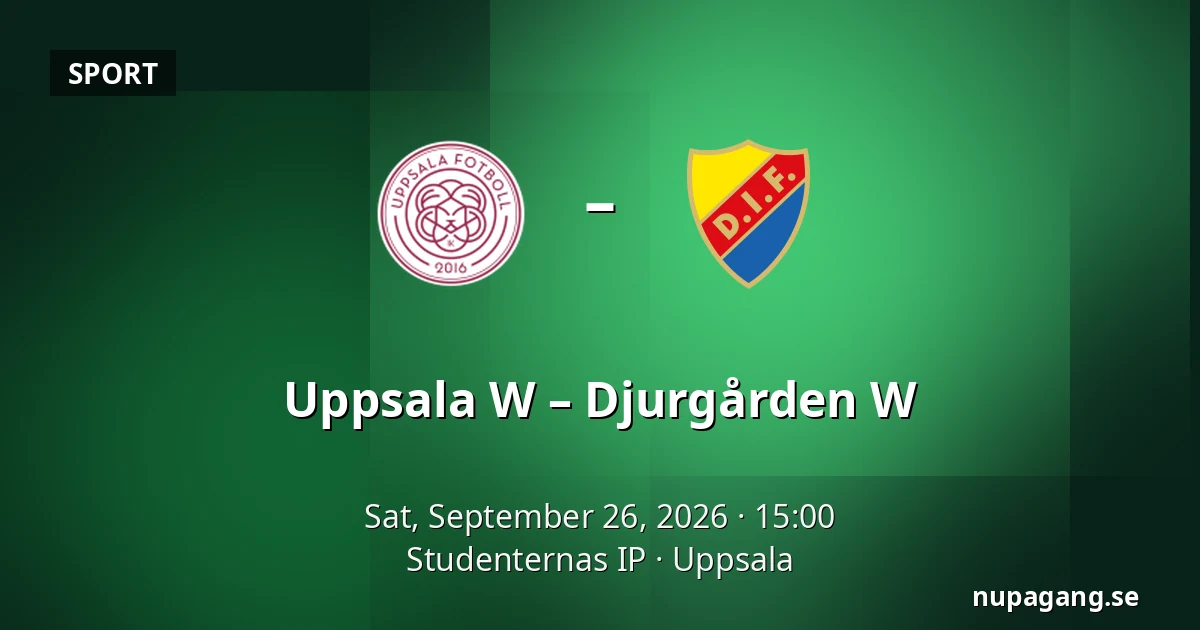 Uppsala W – Djurgården W — Studenternas IP, Uppsala