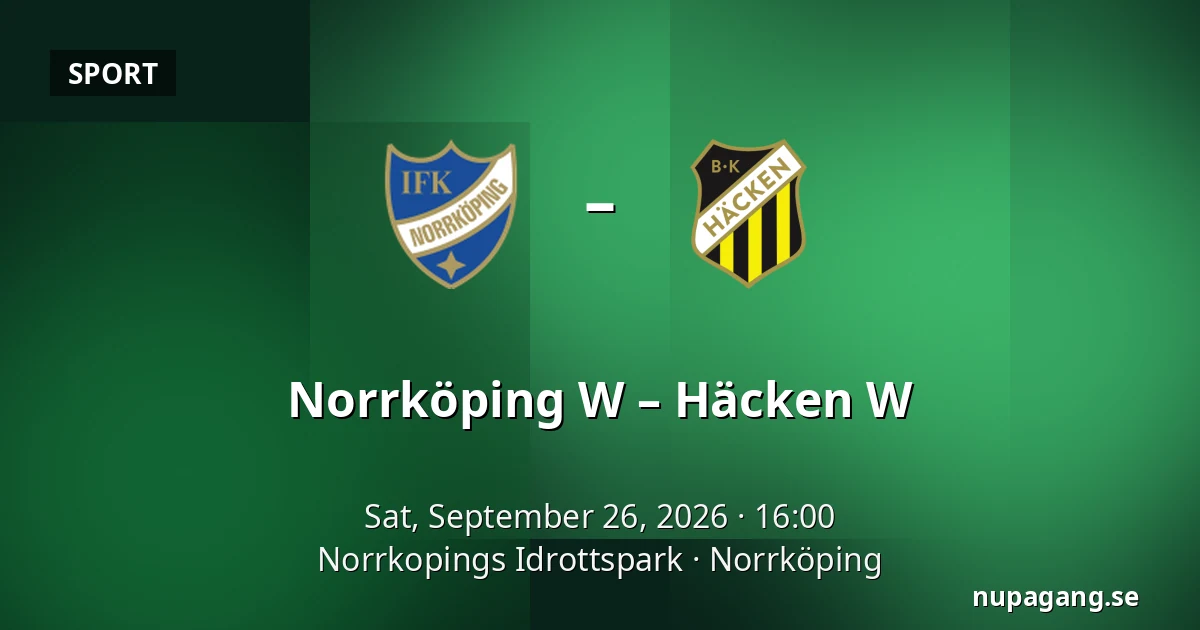 Norrköping W – Häcken W — Norrkopings Idrottspark, Norrköping