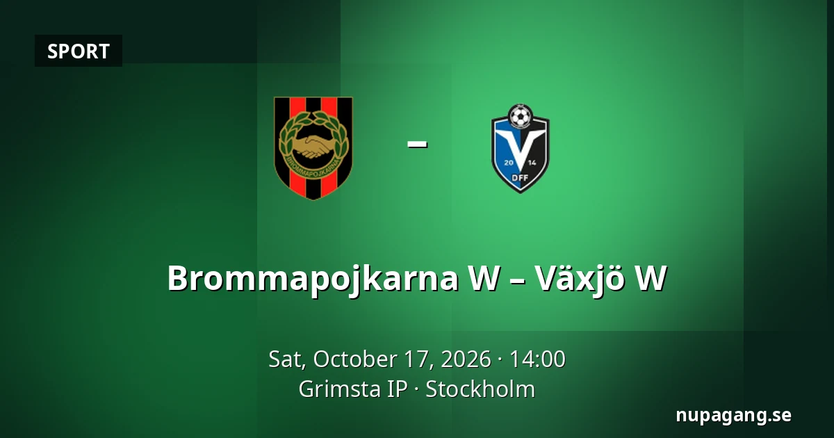 Brommapojkarna W – Växjö W — Grimsta IP, Stockholm