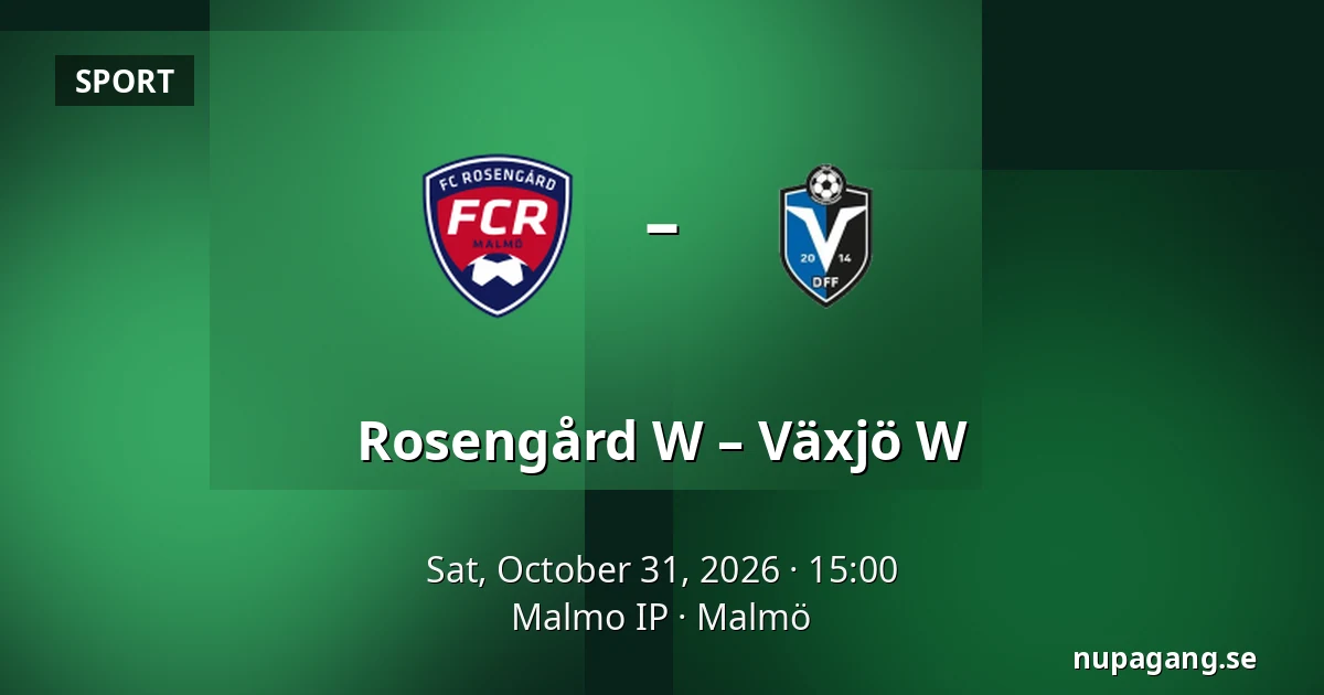 Rosengård W – Växjö W — Malmo IP, Malmö