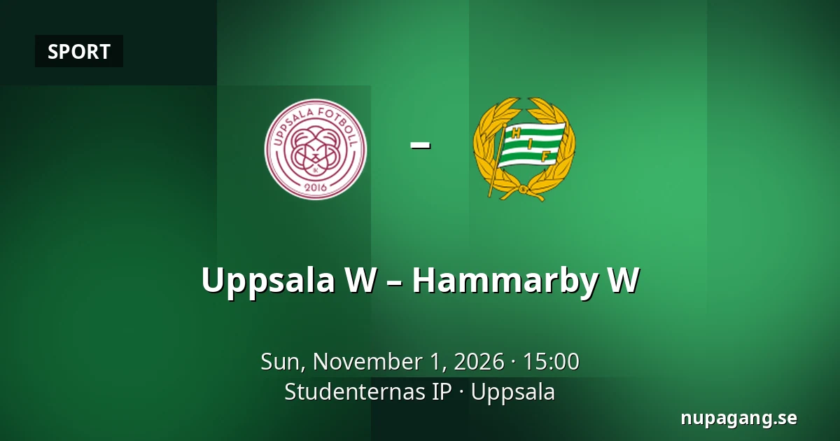 Uppsala W – Hammarby W — Studenternas IP, Uppsala