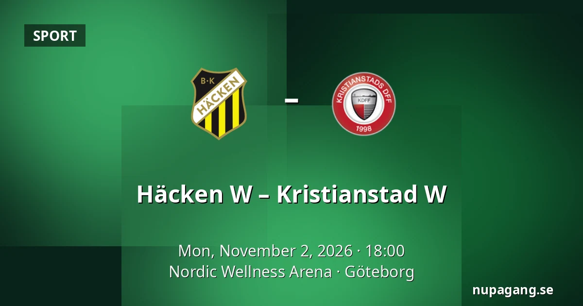 Häcken W – Kristianstad W — Nordic Wellness Arena, Gothenburg