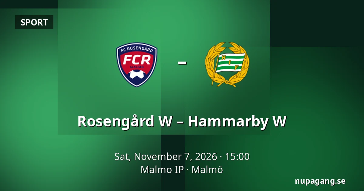 Rosengård W – Hammarby W — Malmo IP, Malmö
