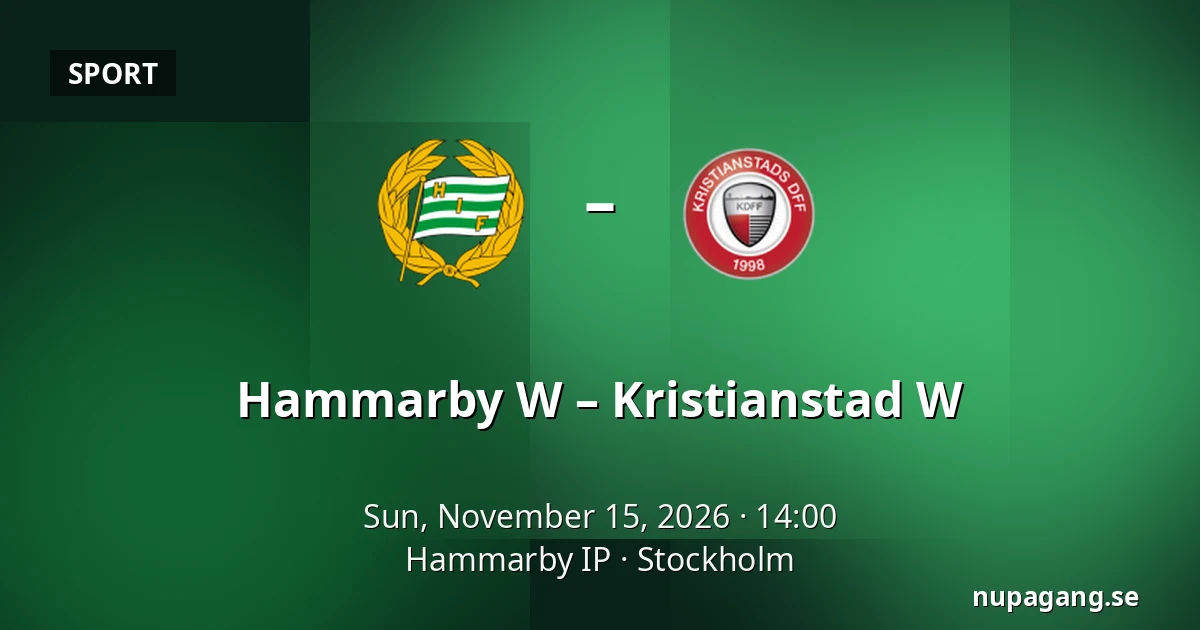Hammarby W – Kristianstad W — Hammarby IP, Stockholm