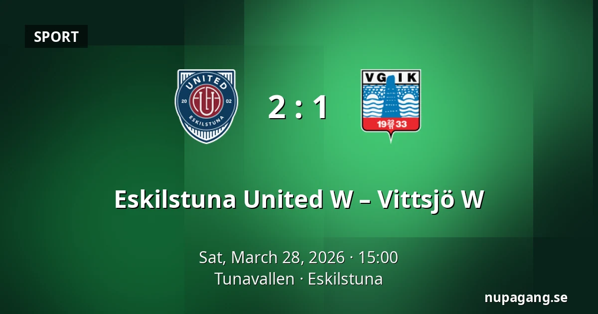 Eskilstuna United W – Vittsjö W — Tunavallen, Eskilstuna