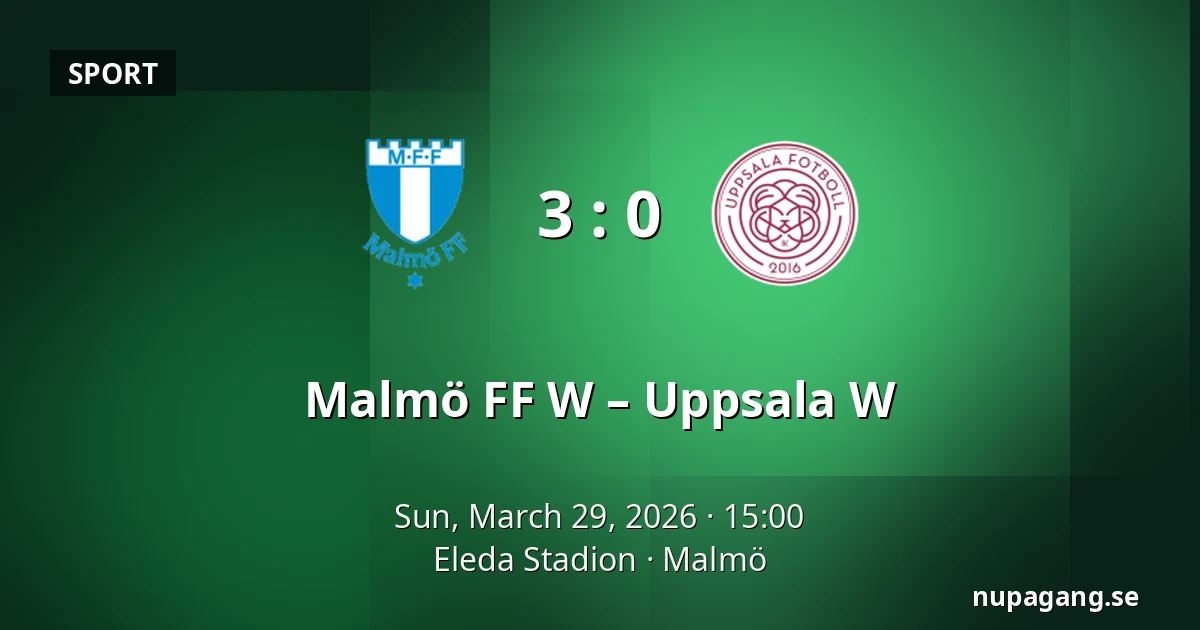 Malmö FF W – Uppsala W — Eleda Stadion, Malmö