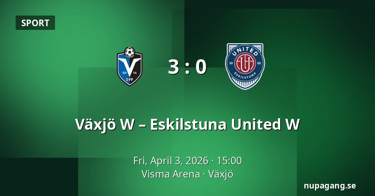 Växjö W – Eskilstuna United W — Visma Arena, Växjö