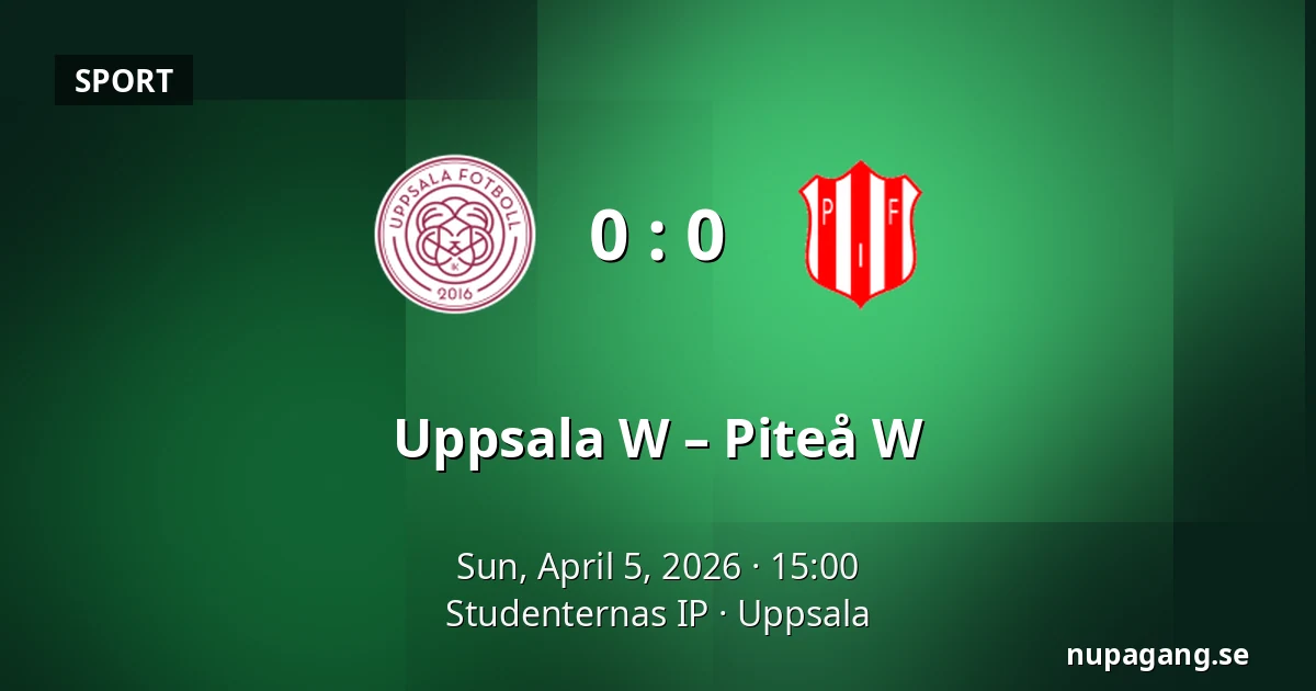 Uppsala W – Piteå W — Studenternas IP, Uppsala