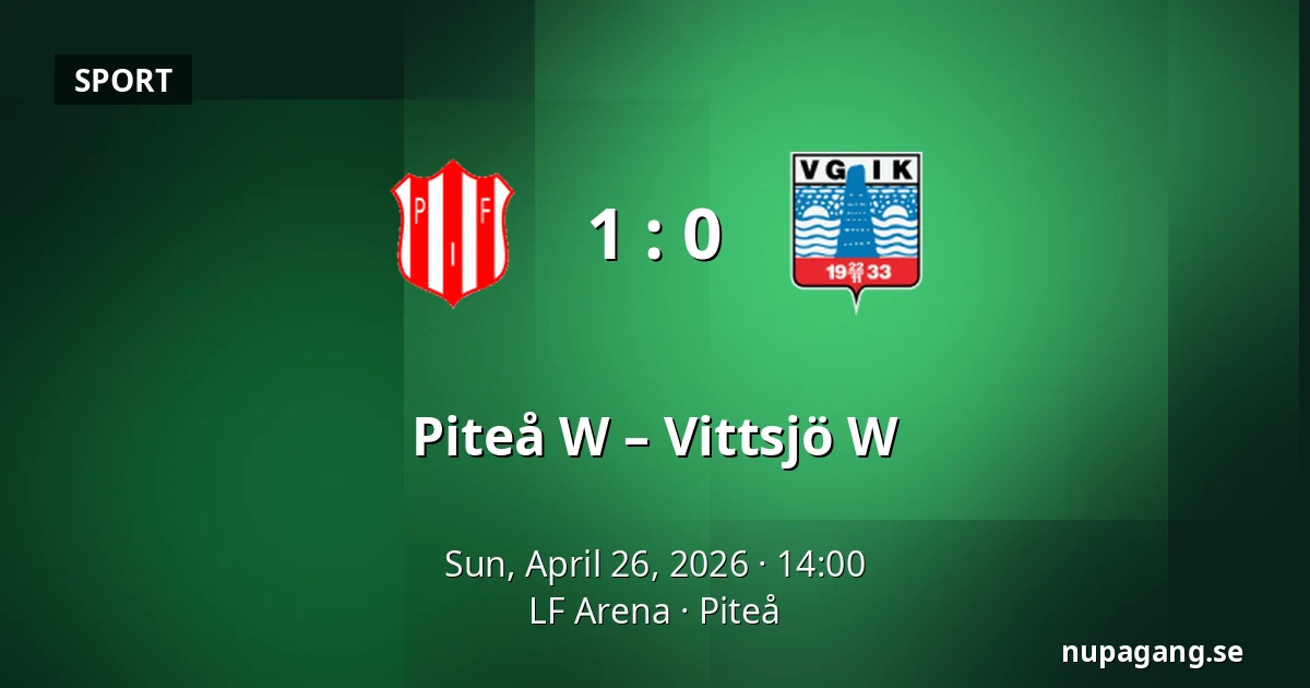 Piteå W – Vittsjö W — LF Arena, Piteå