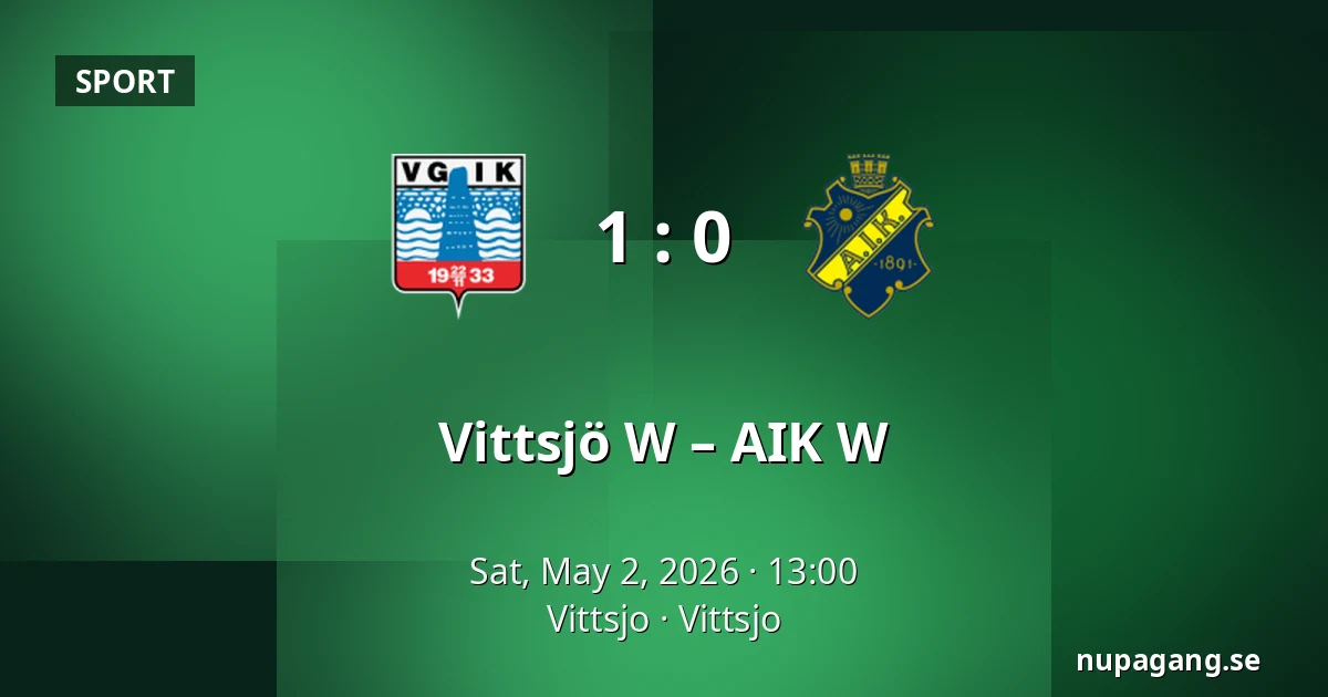 Vittsjö W – AIK W — Vittsjo, Vittsjo