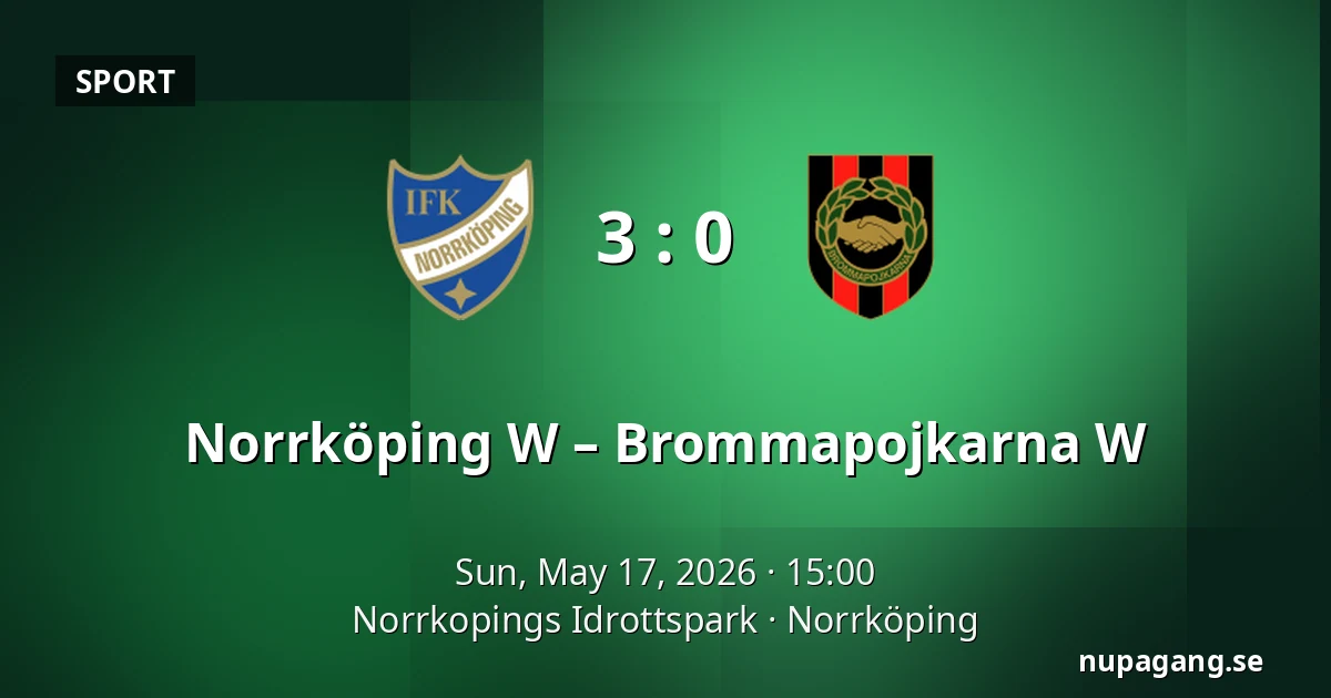 Norrköping W – Brommapojkarna W — Norrkopings Idrottspark, Norrköping