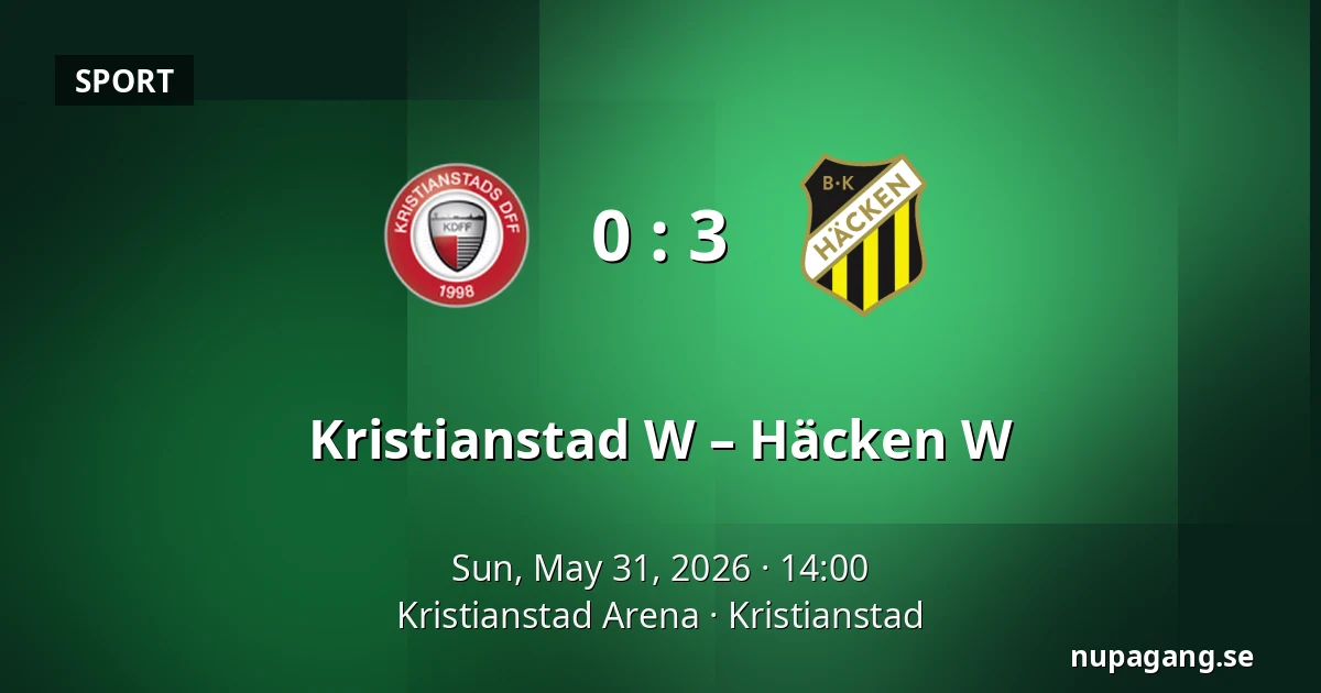 Kristianstad W – Häcken W — Kristianstad Arena, Kristianstad