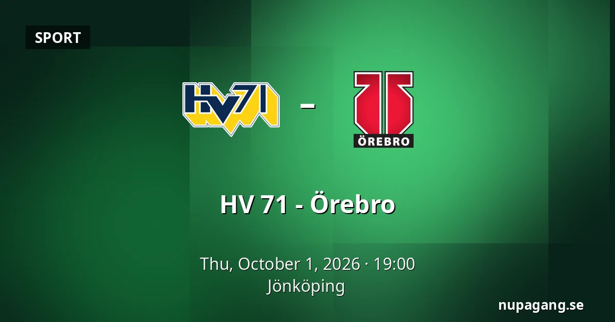 HV 71 – Orebro — Jönköping