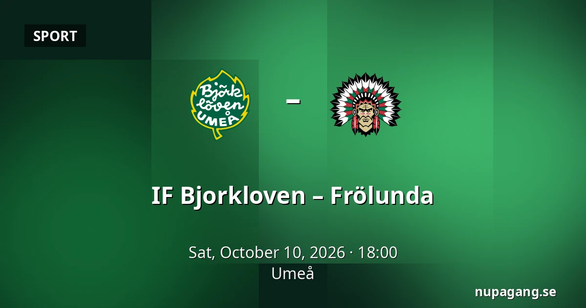 IF Bjorkloven – Frölunda — Umeå