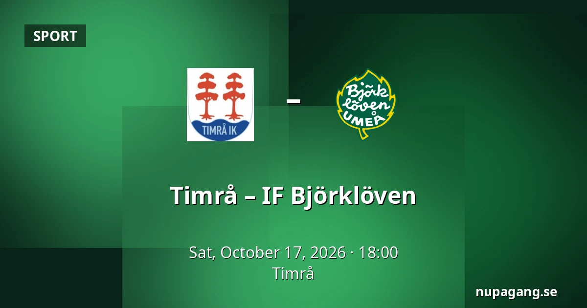 Timrå – IF Bjorkloven — Timrå