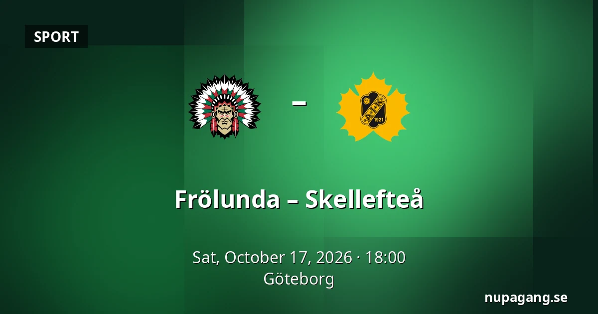 Frölunda – Skellefteå — Gothenburg