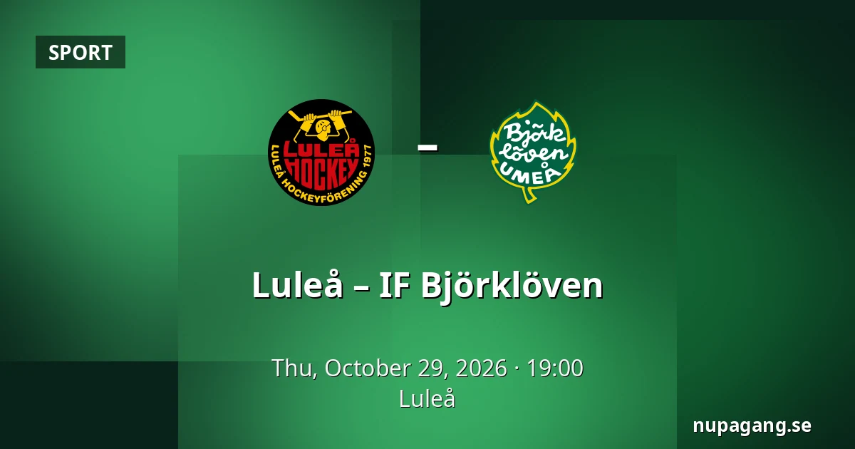 Luleå – IF Bjorkloven — Luleå
