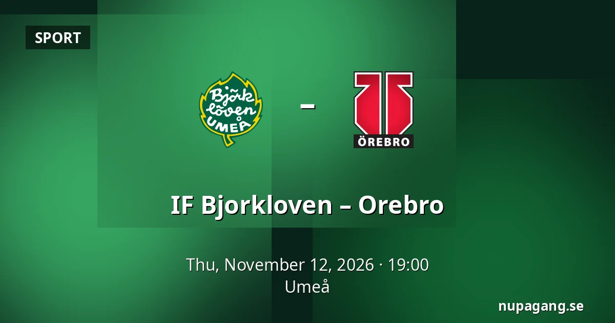 IF Bjorkloven – Orebro — Umeå