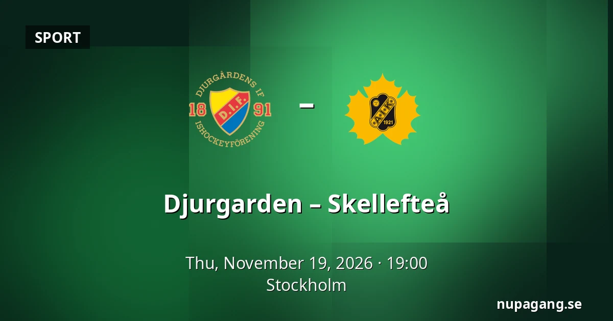 Djurgarden – Skellefteå — Stockholm
