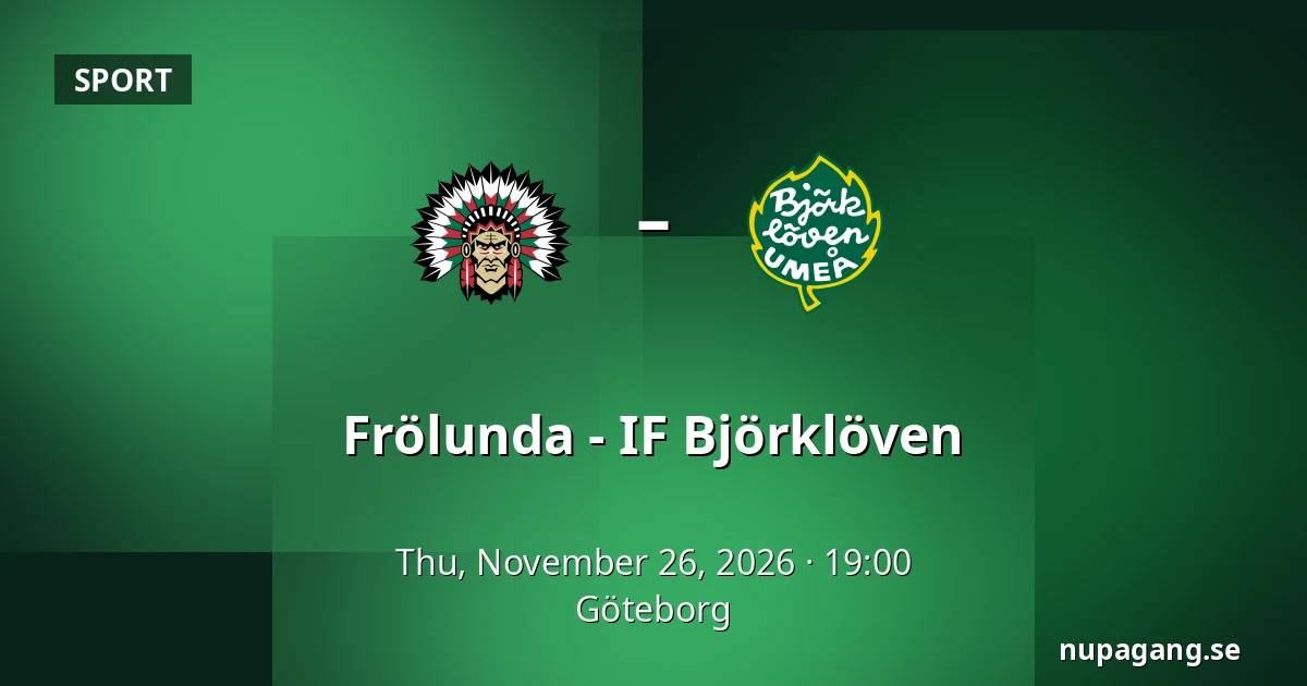 Frölunda – IF Bjorkloven — Gothenburg