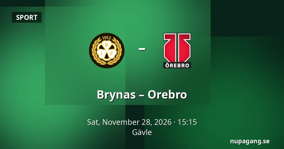 Brynas – Orebro — Gävle
