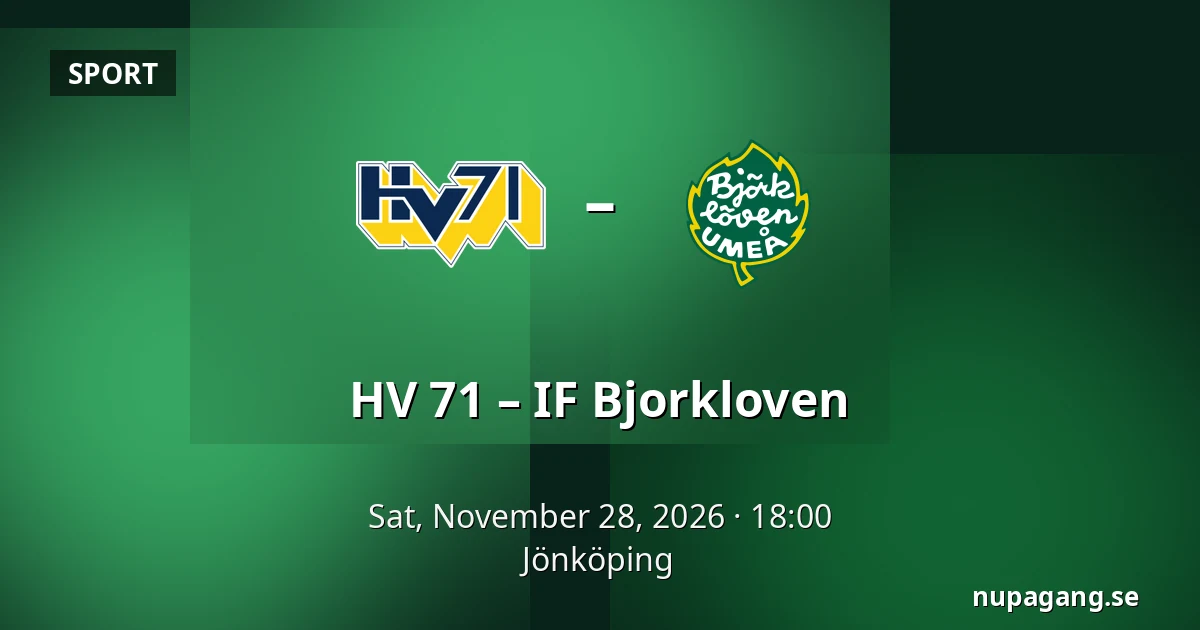 HV 71 – IF Bjorkloven — Jönköping