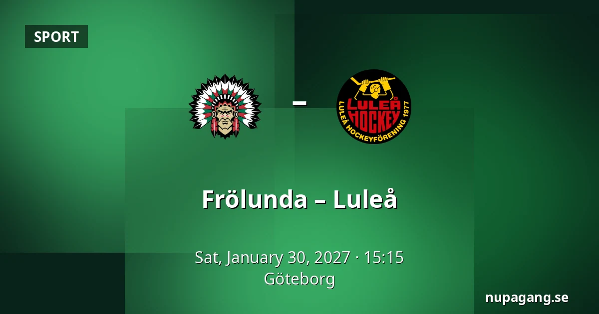 Frölunda – Luleå — Gothenburg