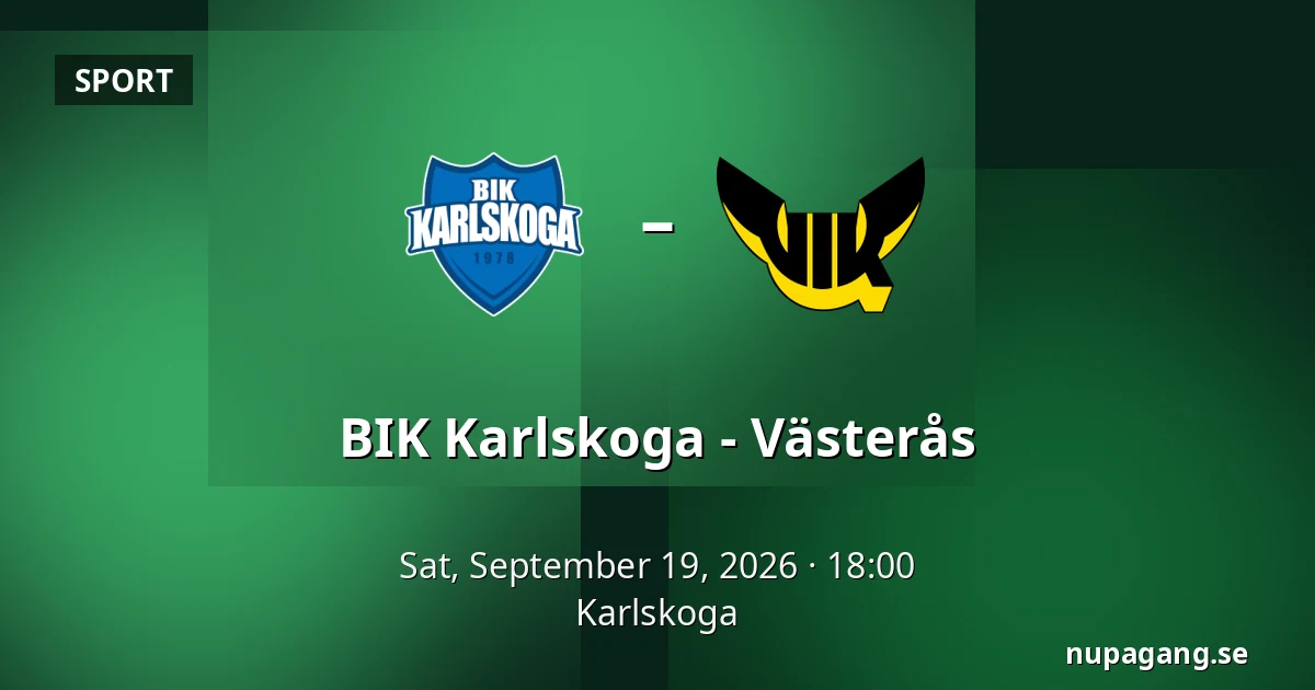 BIK Karlskoga – Vasteras — Karlskoga