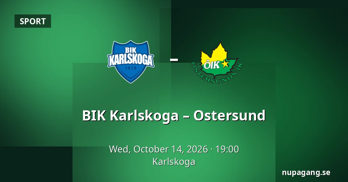 BIK Karlskoga – Ostersund — Karlskoga