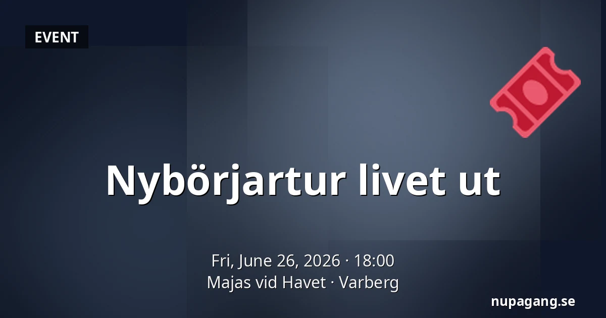 Nybörjartur livet ut — Majas vid Havet, Varberg