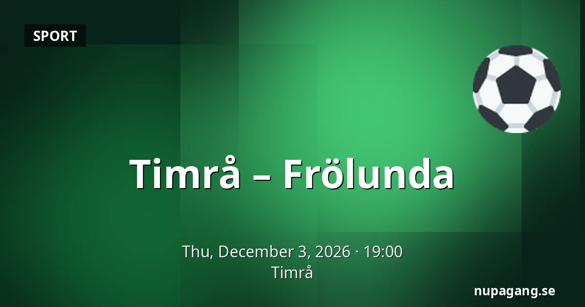 Timrå – Frölunda — Timrå