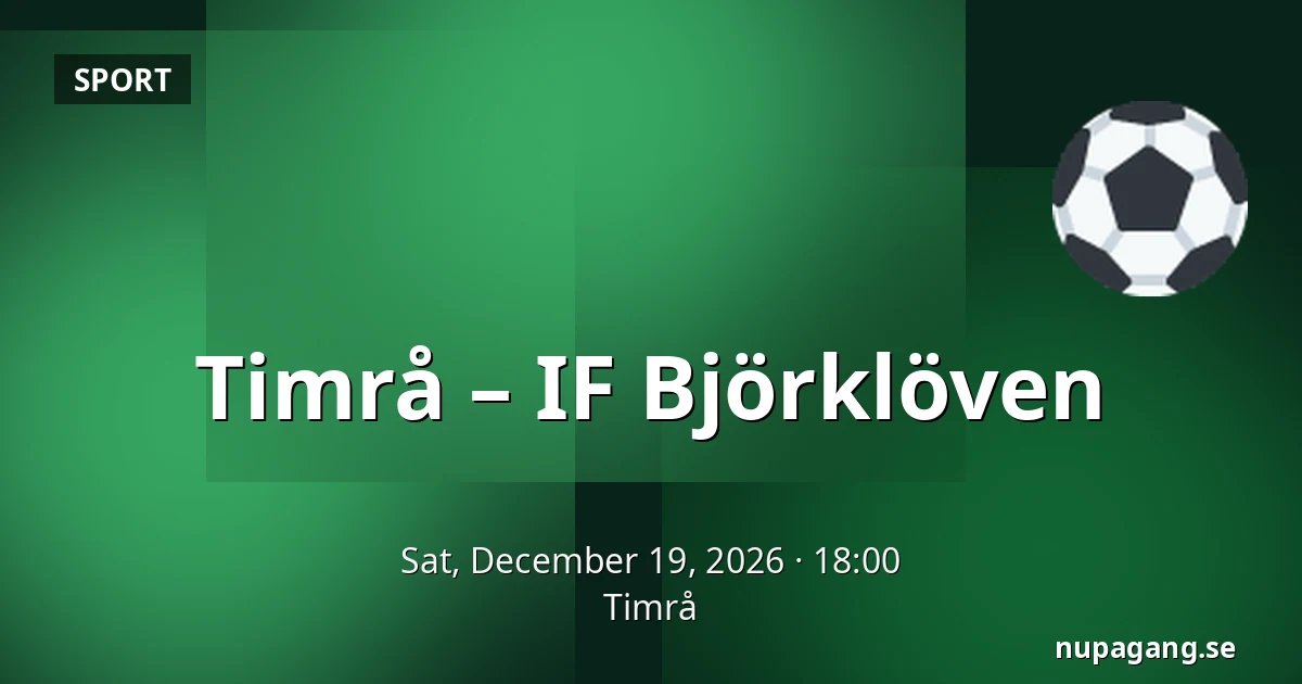 Timrå – IF Bjorkloven — Timrå