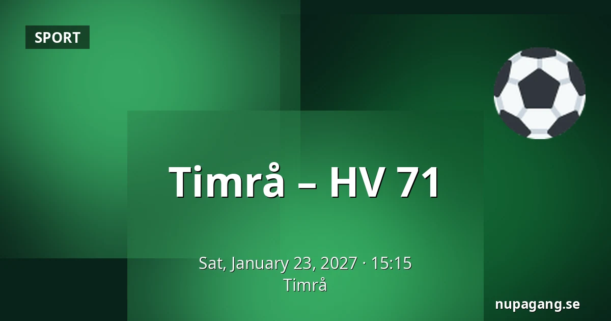 Timrå – HV 71 — Timrå