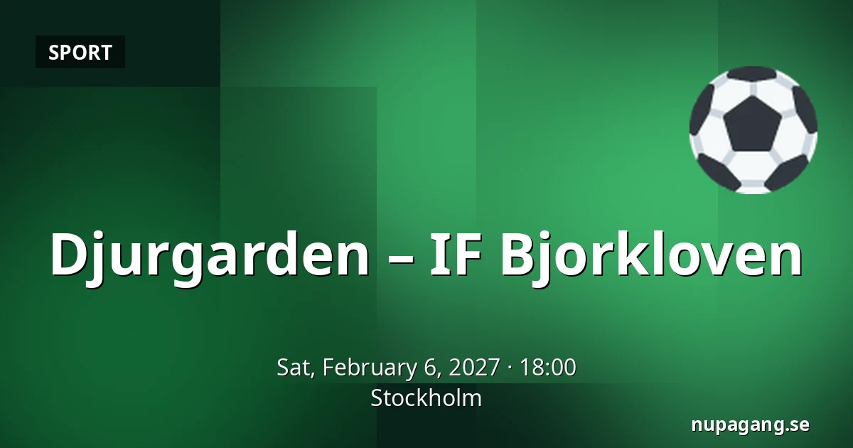 Djurgarden – IF Bjorkloven — Stockholm