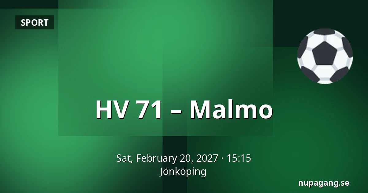 HV 71 – Malmo — Jönköping