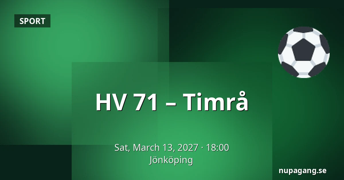 HV 71 – Timrå — Jönköping