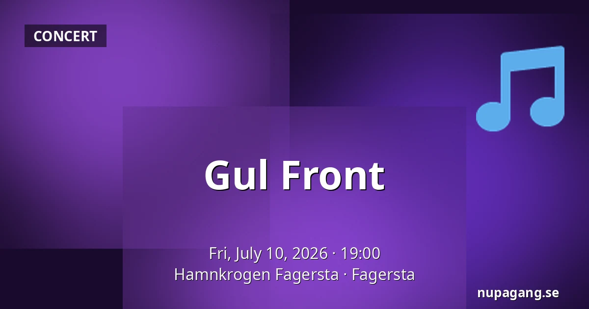 Gul Front — Hamnkrogen Fagersta, Fagersta