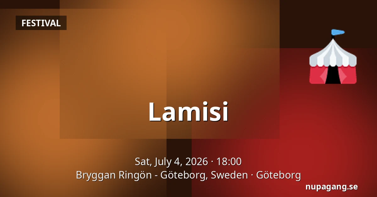 Lamisi — Bryggan Ringön - Göteborg, Sweden, Gothenburg