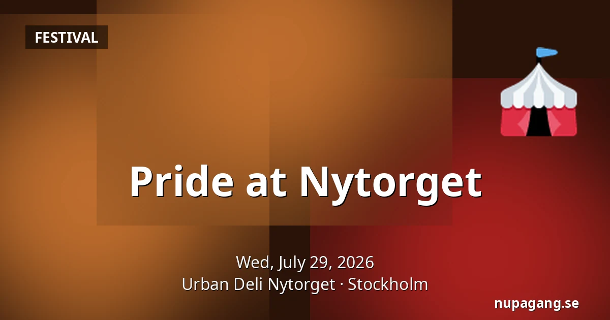 Pride at Nytorget — Urban Deli Nytorget, Stockholm