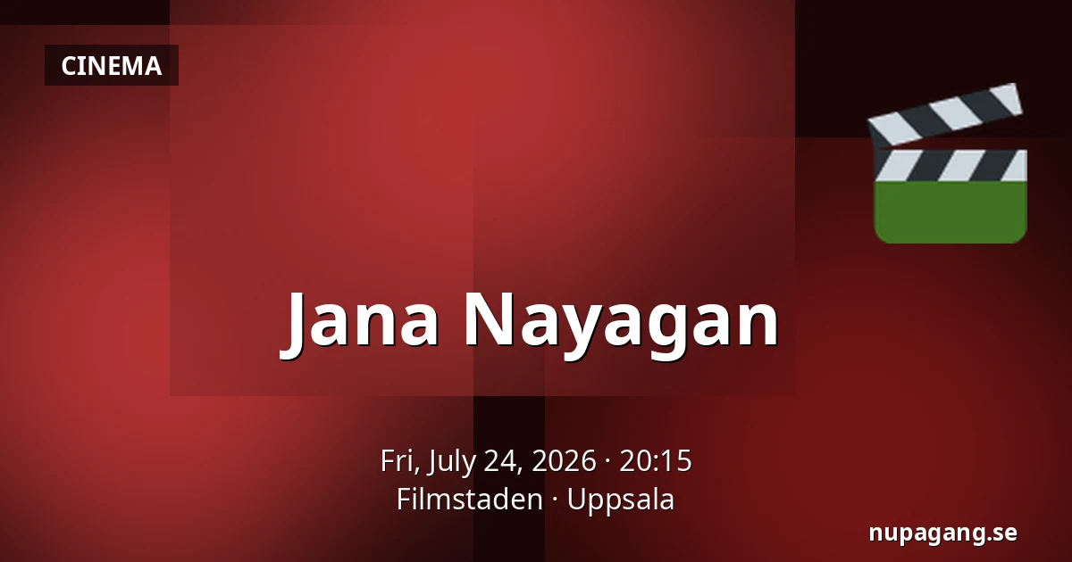 Jana Nayagan — Filmstaden, Uppsala