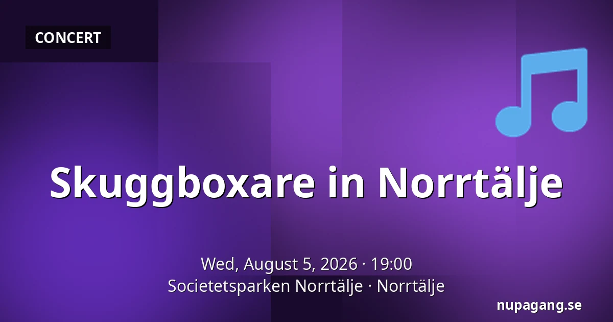 Skuggboxare in Norrtälje — Societetsparken Norrtälje, Norrtälje