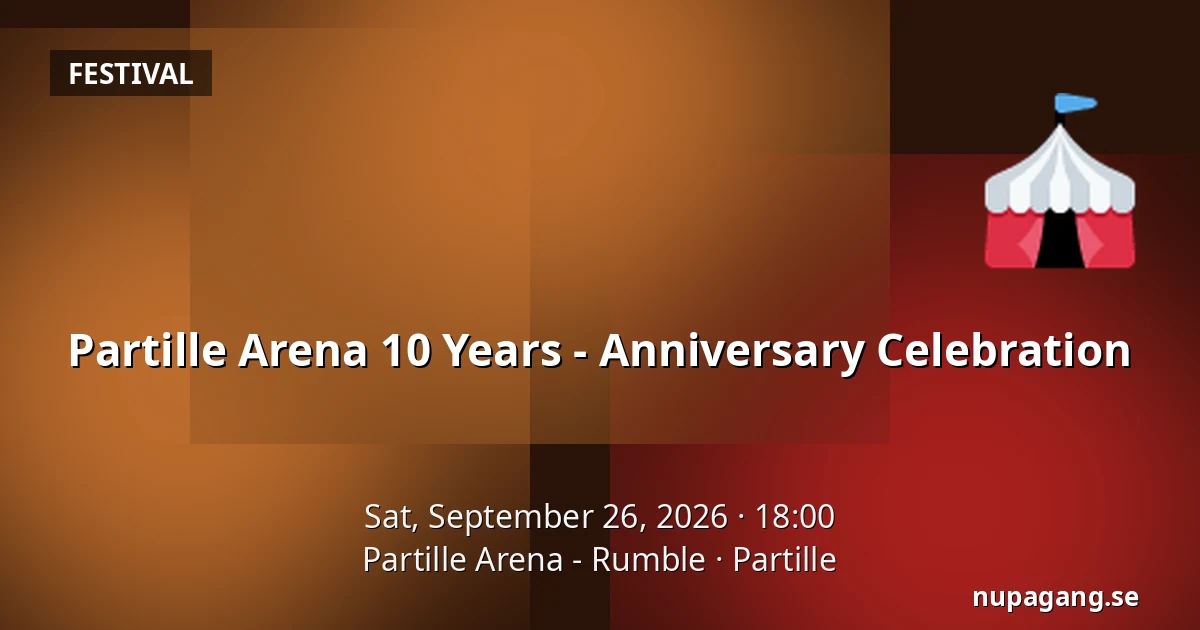 Partille Arena 10 Years - Anniversary Celebration — Partille Arena - Rumble, Partille