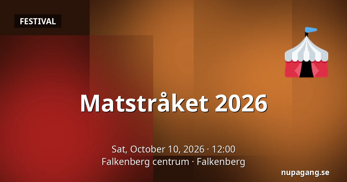 Matstråket 2026 — Falkenberg centrum, Falkenberg