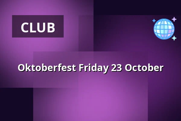 Oktoberfest Friday 23 October — Westerqwarn Pub & Restaurang, KOLBÄCK